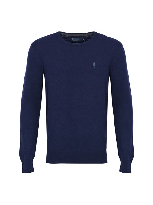 Maglia in lana con logo Blue POLO RALPH LAUREN | 710974148001